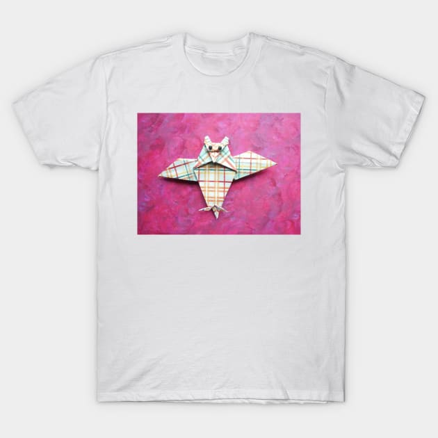 Origami plaid owl T-Shirt by theorigamiuniverse